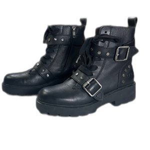 Women’s Ugg Mid-Calf Zorrah Studded Leather Moto Boots, Size